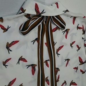 Zara Bow back blouse